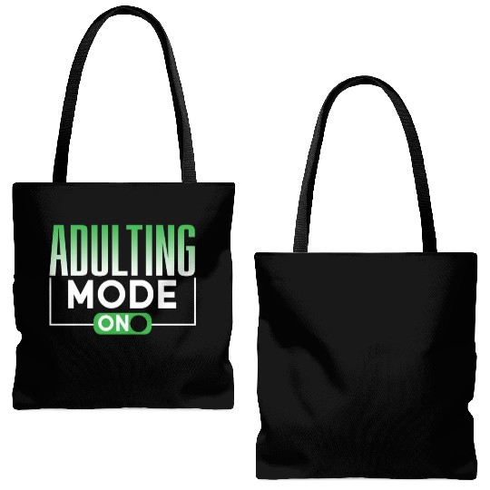 Adulting Mode On Adulthood Adult Birthday Tote Bags (AOP)