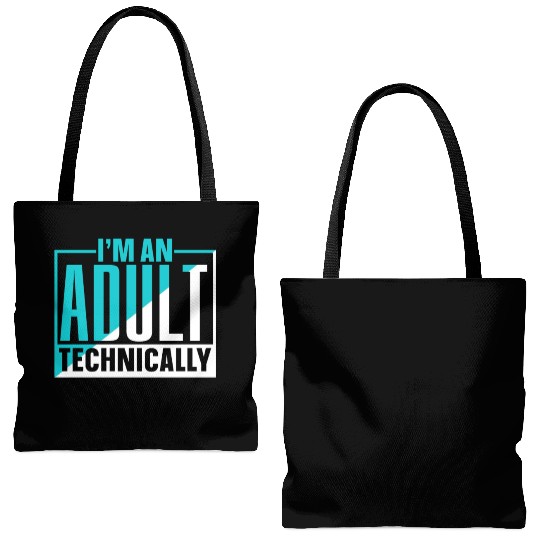 I'm An Adult Technically Adulting Birthday Tote Bags (AOP)
