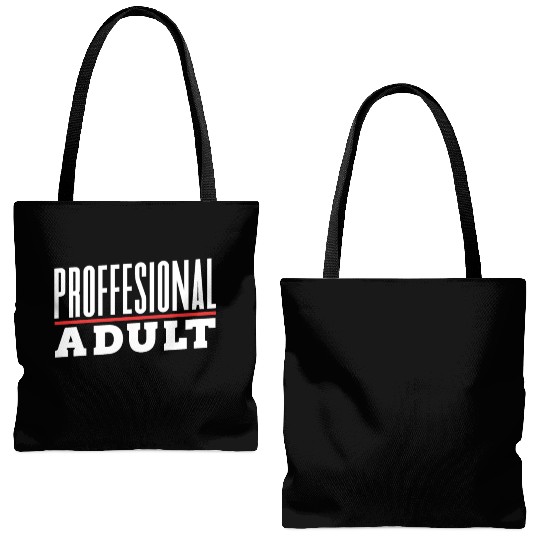 Professional Adult Adulthood Adulting Birthday Tote Bags (AOP)