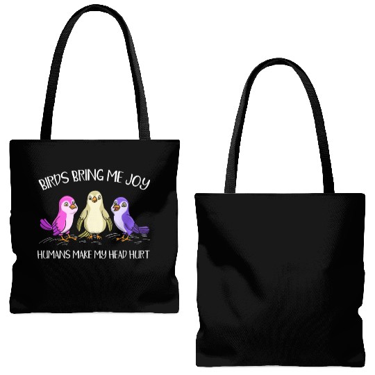 Bird Owner Bird Lover Ornithology Birdwatching Tote Bags (AOP)