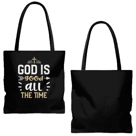 God is good all the time - Jesus Tote Bags (AOP)