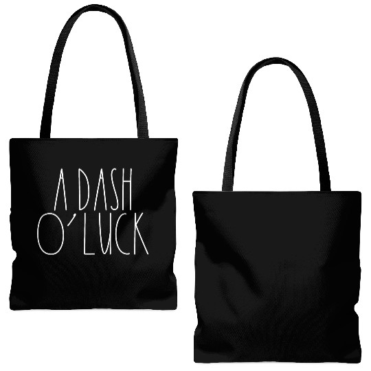A Dash O' Luck White Rae Dunn Inspired Minimalist Tote Bags (AOP)