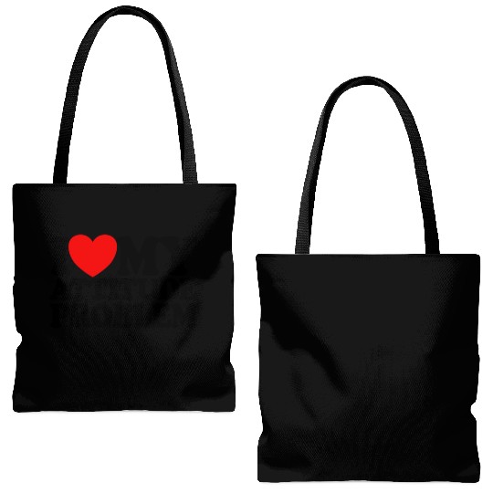 I Love My Attitude Problem Womens Attitude Problem Tote Bags (AOP)