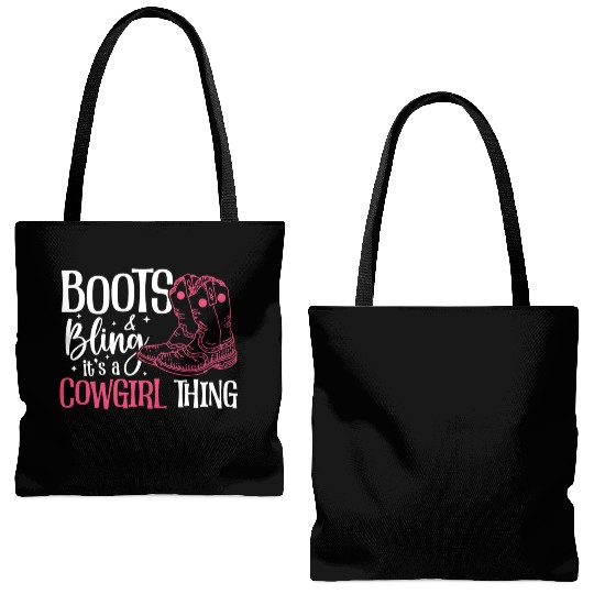 Boots And Bling It's A Cowgirl Thing Tote Bags (AOP)