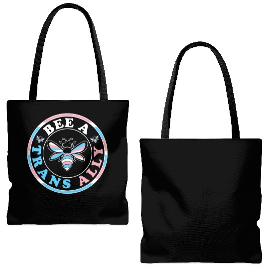Bee A Trans Ally Transgender Apparel Tote Bags (AOP)