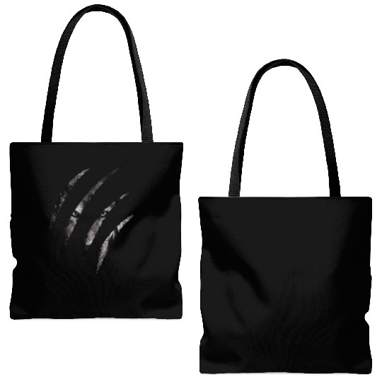 claws mark | Pack of Alpha Wolf were here Tote Bags (AOP)