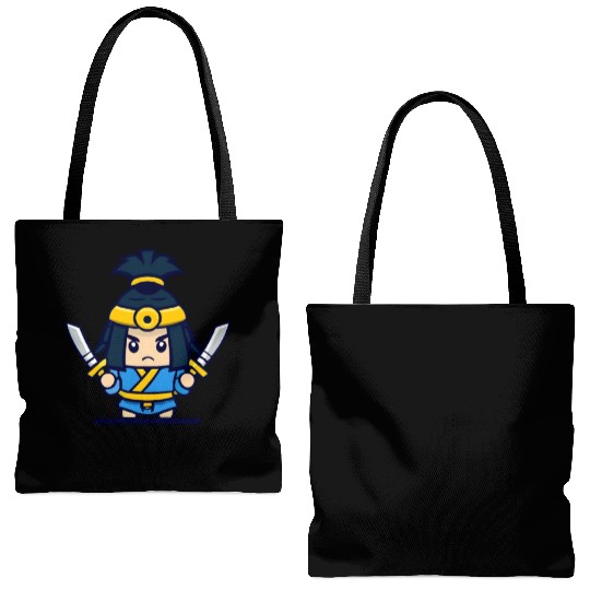 Samurai Japan Japanese fighter Tote Bags (AOP)