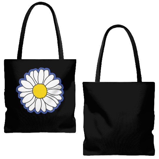 blue daisy flower Tote Bags (AOP)