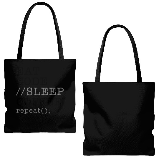 Computer Science Python Programmer Eat Code Sleep Tote Bags (AOP)