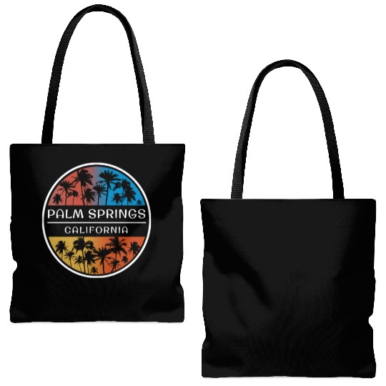Palm Springs California Stylish Vacation Souvenir Tote Bags (AOP)