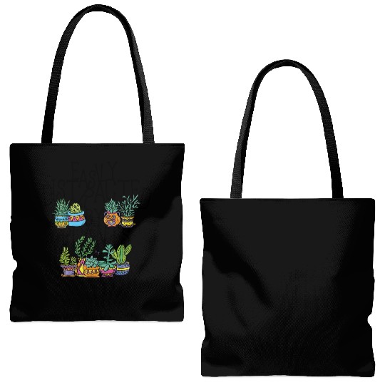 Easily Distracted Plants Botany Teacher Planting Tote Bags (AOP)
