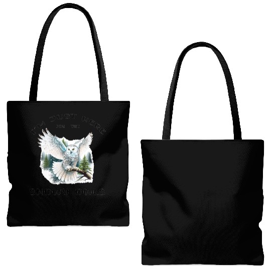 I'm Just Here for the Snow Owls - Birdwatching Tote Bags (AOP)