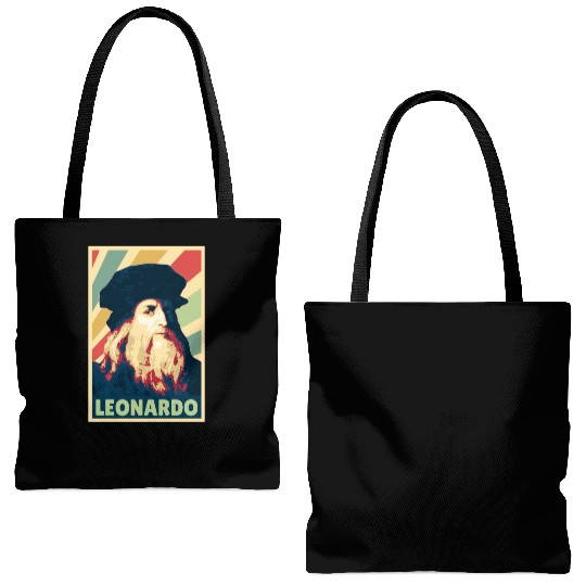 Leonardo Da Vinci Vintage Colors Tote Bags (AOP)