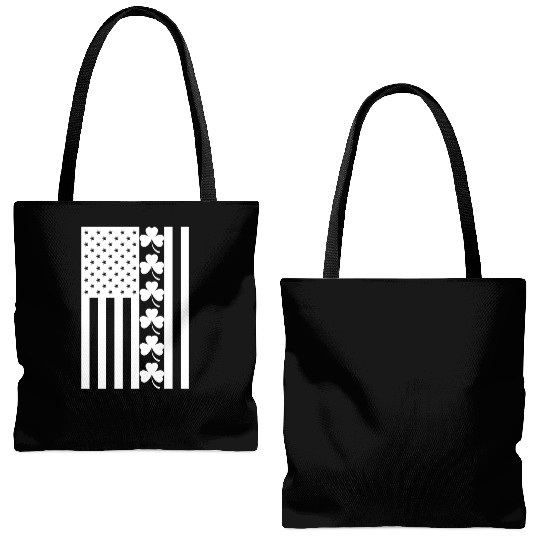 St Patricks Day American Flag Tote Bags (AOP)