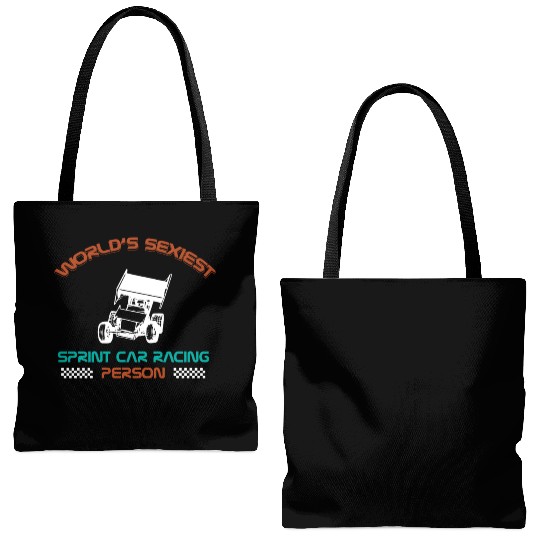Sprint Car Racing, sprint car, dirt track racers Tote Bags (AOP)