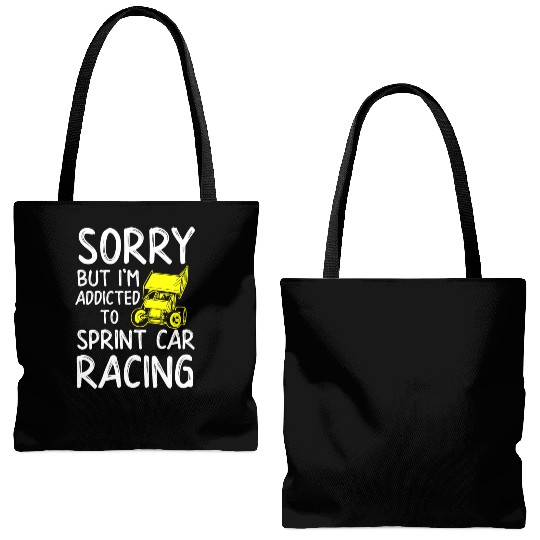 Sprint Car Racing, sprint car, dirt track racers Tote Bags (AOP)
