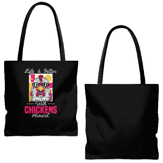 Chicken Farmer Chicken Whisperer Farm Animal Tote Bags (AOP)