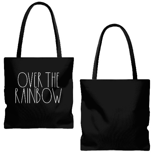 Over the Rainbow White Rae Dunn Inspired Decor Tote Bags (AOP)