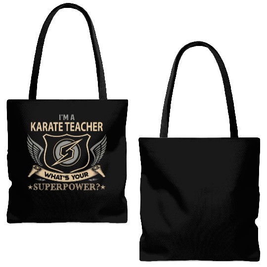 Karate Teacher Tote Bags (AOP) - Superpower Job Gift Item