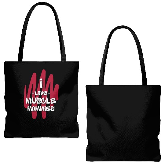 I Love Muscle Mommies Tote Bags (AOP)