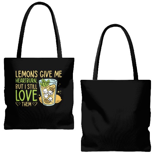 Lemon Fruit Lemonade Citrus Tote Bags (AOP)