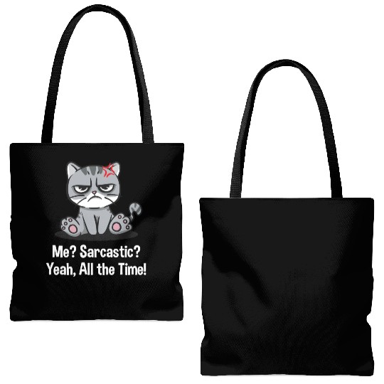 Me Sarcastic Yeah All the Time Funny Nerd Humor We Tote Bags (AOP)