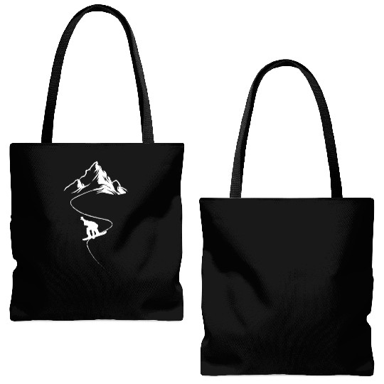 Snowboarder Winter sports Fun Present Tote Bags (AOP)