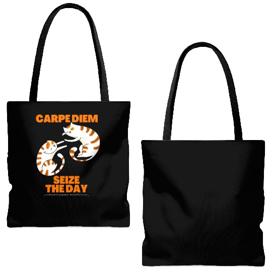Cats Lover Carpe Diem Seize The Day Tote Bags (AOP)