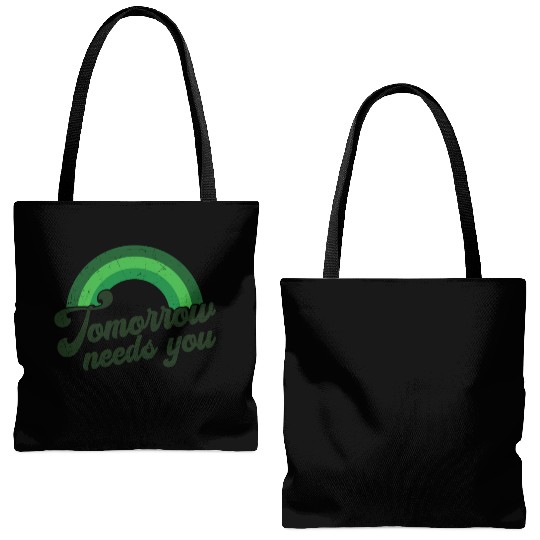 Rainbow Mental Health Tomorrow Needs You Tote Bags (AOP)