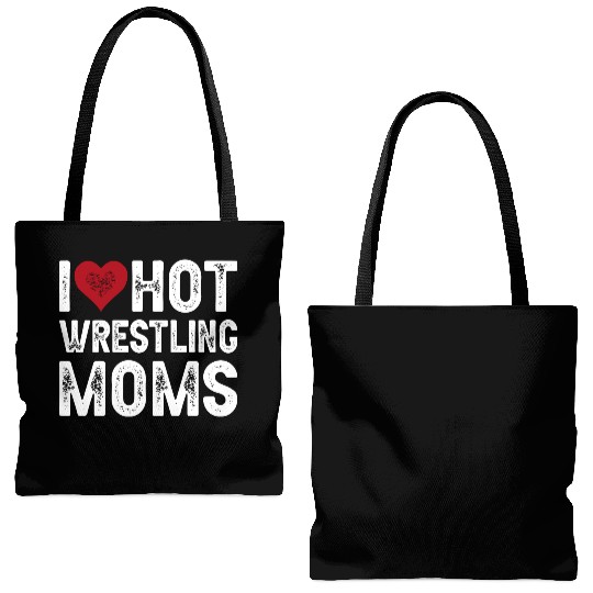 I Love Hot Wrestling Moms Premium Mother's Day Tote Bags (AOP)