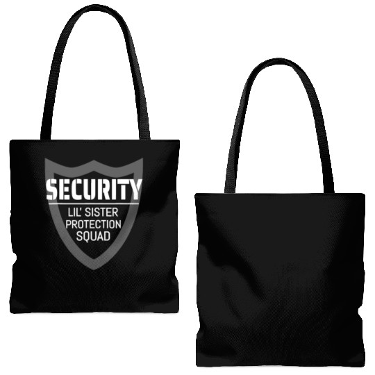 Security Lil' Sister Protection Squad Big Brother Tote Bags (AOP)
