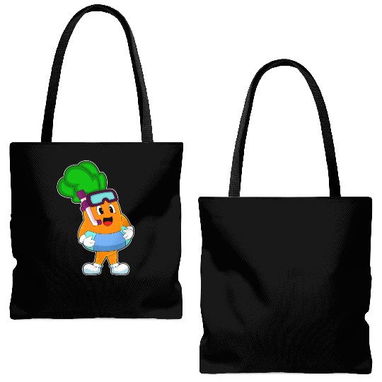 Carrot Swimming Lifebuoy Tote Bags (AOP)