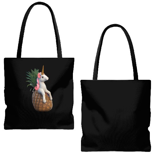Pineapple unicorn - tropical unicorn Tote Bags (AOP)