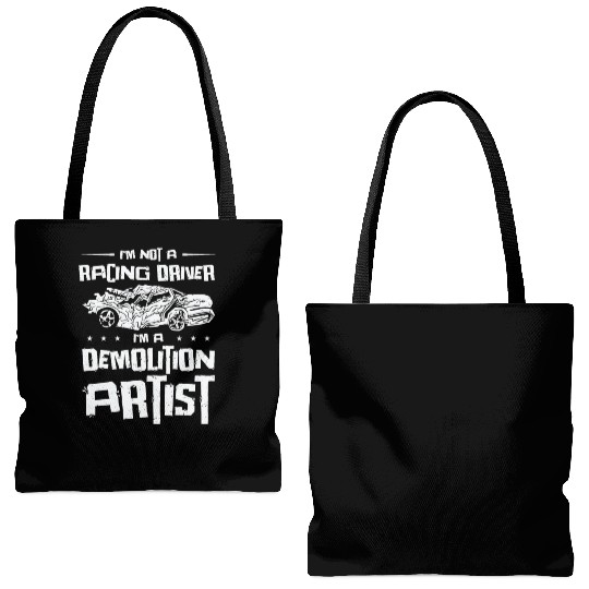 Demolition Derby Car Demo Driver Tote Bags (AOP)