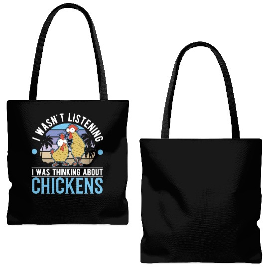 Chickens Chicken Farm Farmer Tote Bags (AOP)