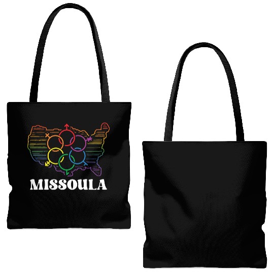 Missoula Pride Month Pride Flag LGBT Community LGB Tote Bags (AOP)