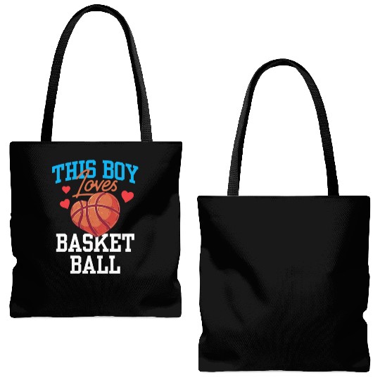 This Boy Loves Basketball Coach Match Player Team Tote Bags (AOP)