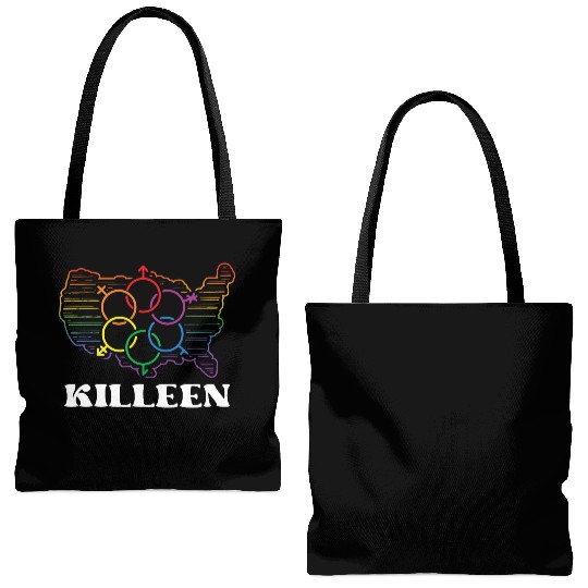 Killeen Pride Month Pride Flag LGBT Community LGBT Tote Bags (AOP)