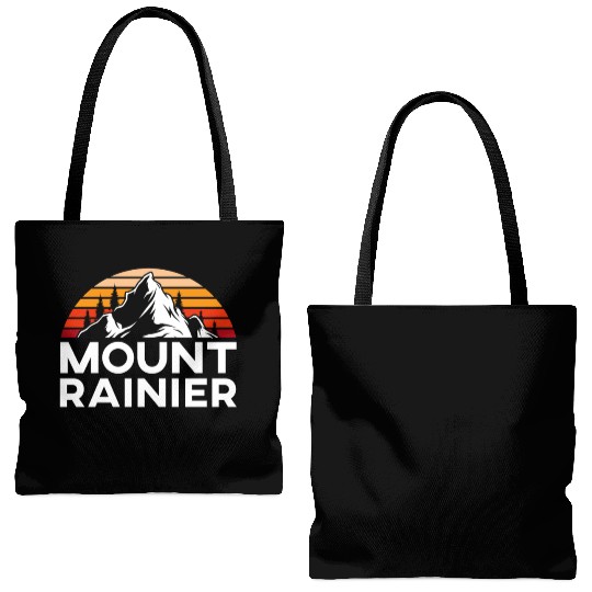 Mount Rainier Mountaineer Summit Sport Hiking Tote Bags (AOP)