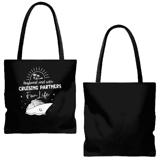 Husband And Wife Cruising Partners For Life Tote Bags (AOP)
