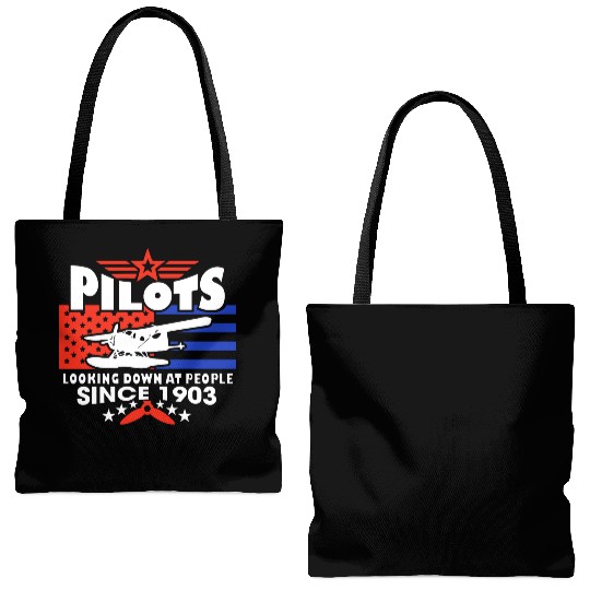Pilots Looking Down At People SINCE 1903 Tote Bags (AOP)