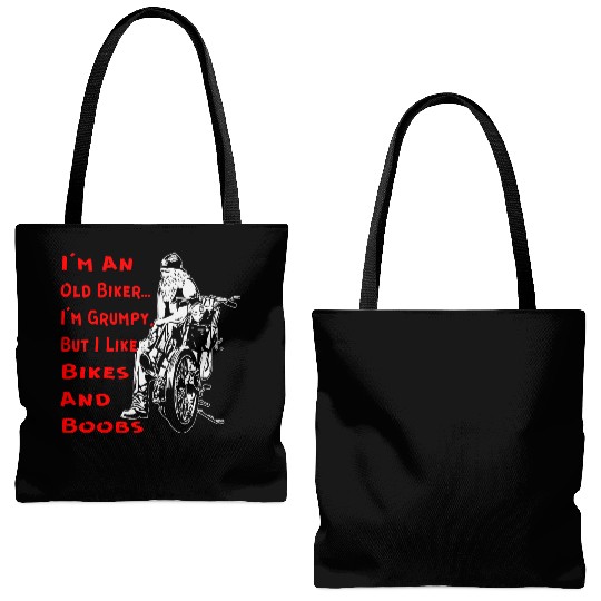 I’m A Grumpy Old Biker ©WhiteTigerLLC.Com Tote Bags (AOP)