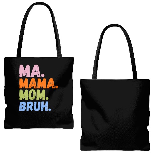 MA MAMA MOM BRUH Tote Bags (AOP)