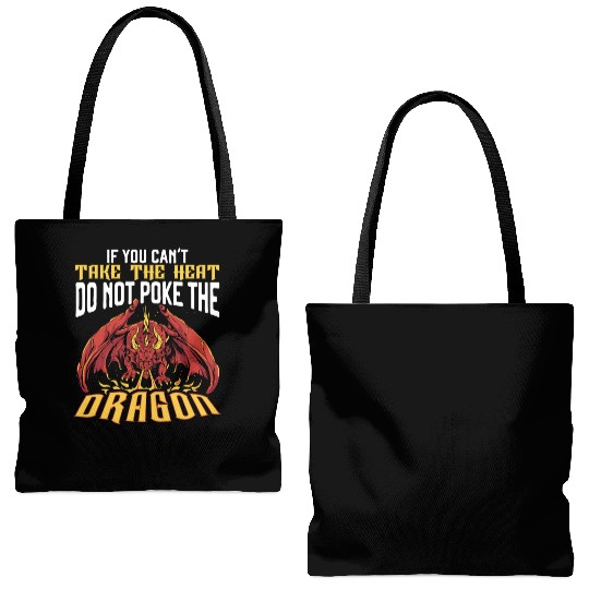If You Can't Take The Heat Do Not Poke The Dragon Tote Bags (AOP)