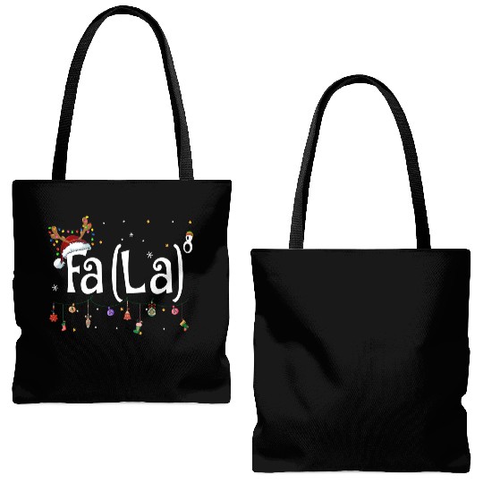 Fa La La 8 Math Teacher Christmas Tote Bags (AOP)
