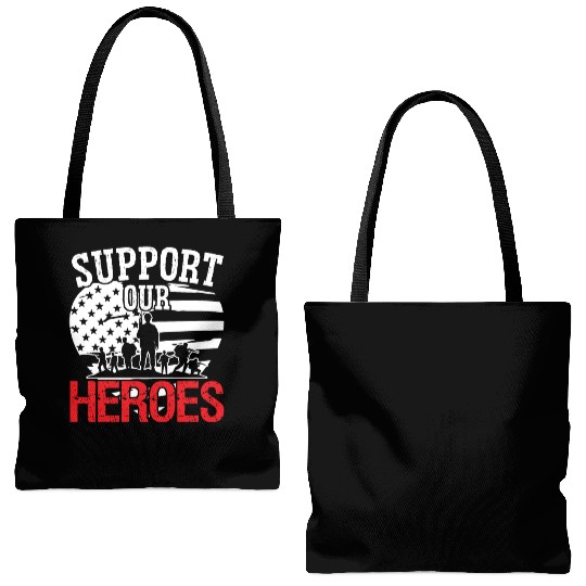 Soldier support our heroes military army veteran Tote Bags (AOP)