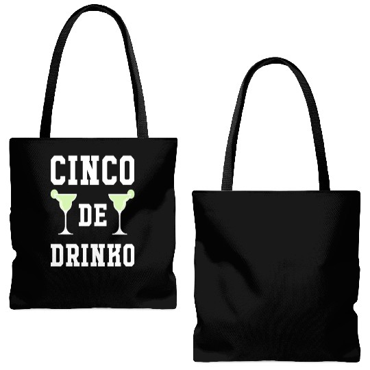 Cinco De Drinko Lime Cinco De Mayo May Fifth Tote Bags (AOP)