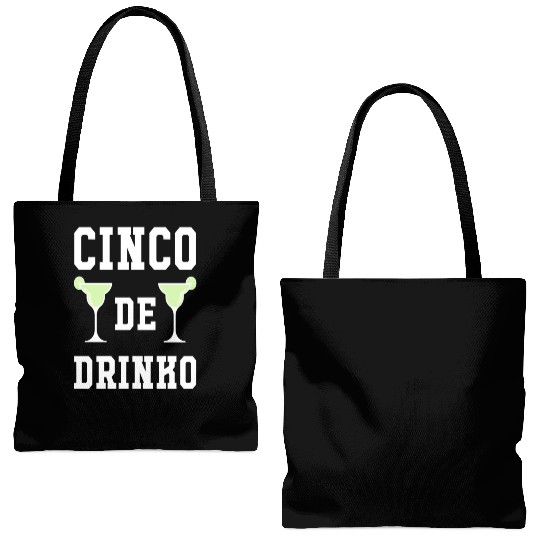 Cinco De Drinko Lime Cinco De Mayo May Fifth Tote Bags (AOP)