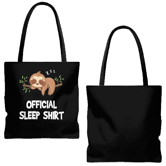 Official Sleep Tote Bags (AOP) Cute Funny Sloth Napping