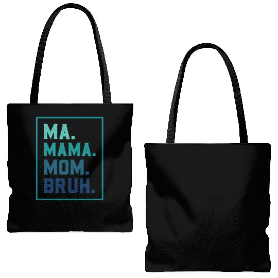 Ma Mama Mom Bruh Mothers/Funny Vintage Mommy/Happy Tote Bags (AOP)